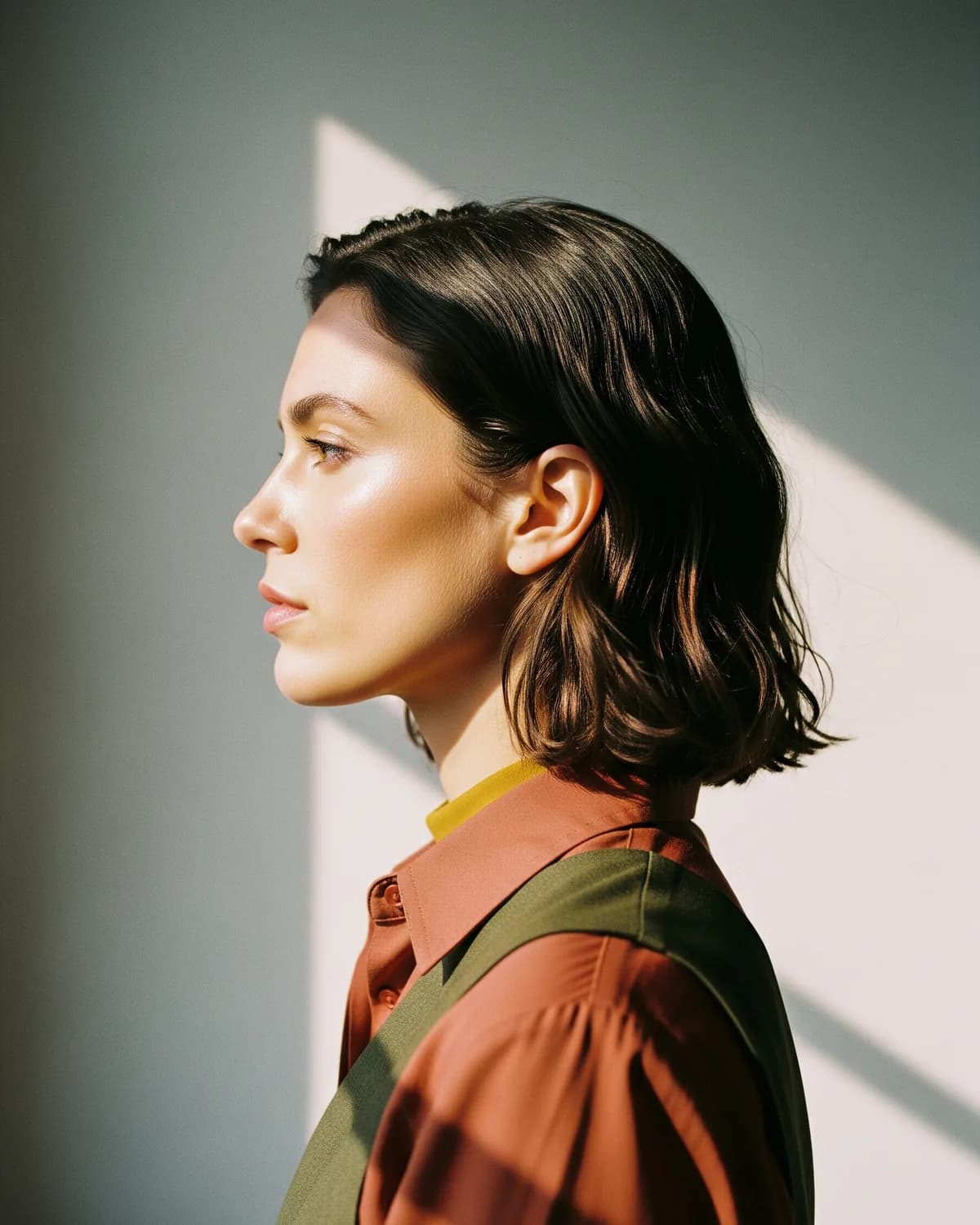 Plate Nº 01 — Editorial portrait, hard window light, grain left in